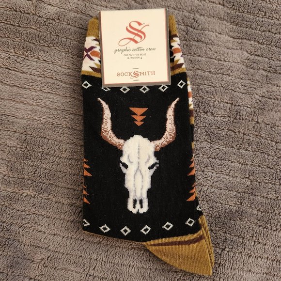 Sock Smith Graphic Cotton Crew Socks - Picture 1 of 2